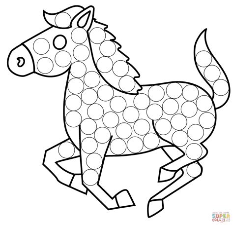 dot art horse